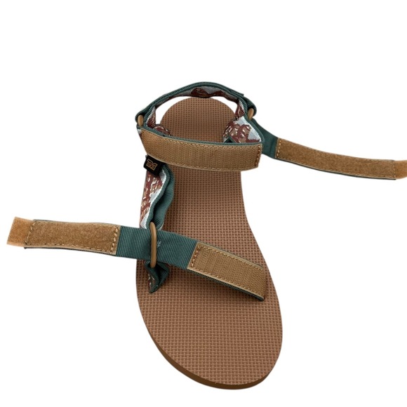 Teva Original Universal Women's Sport Strappy Sandals Size 9 Brown Tan Green - Picture 4 of 13